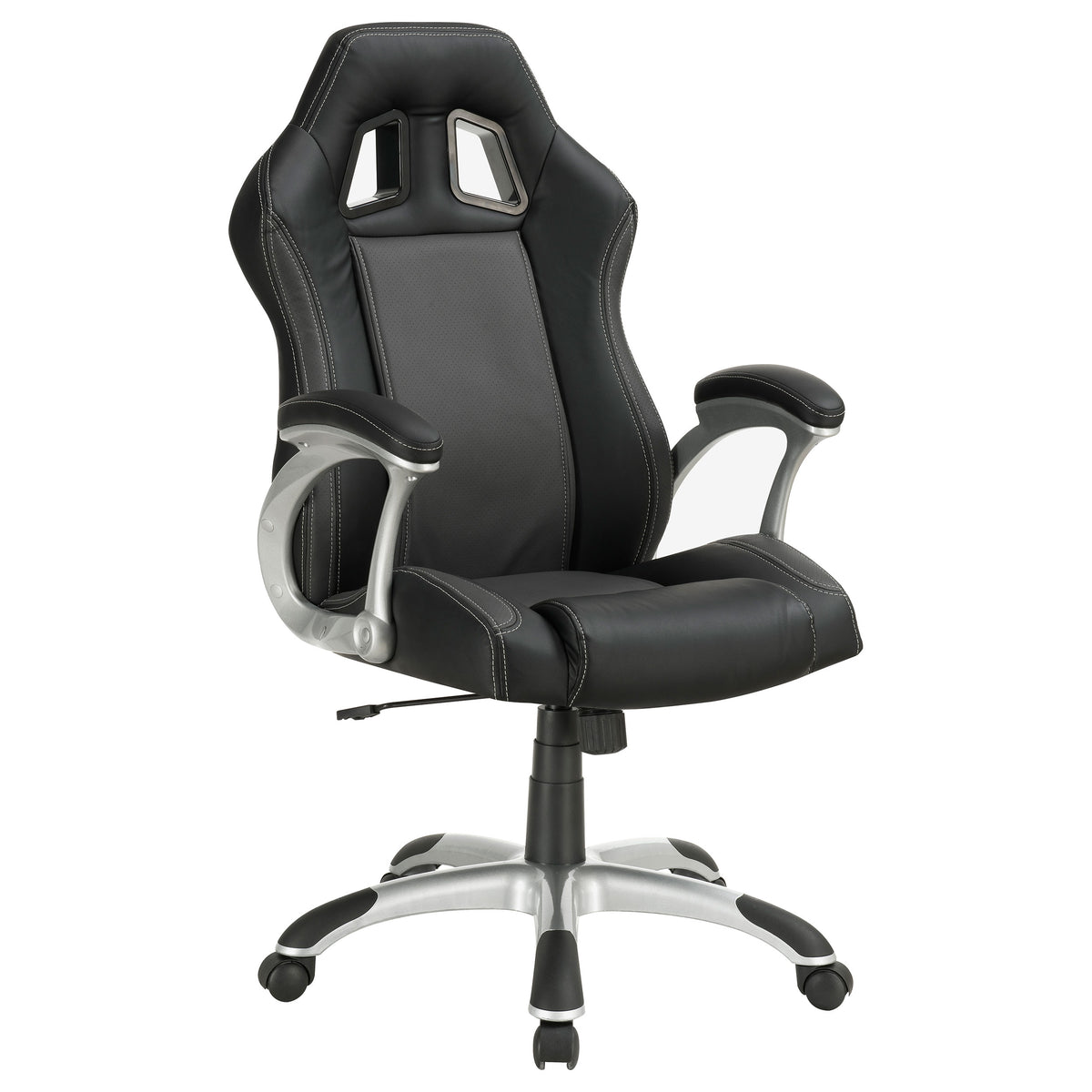 Orleans Furniture - Coaster - Roger Upholstered Adjustable Home Office Desk Chair Black - 800046