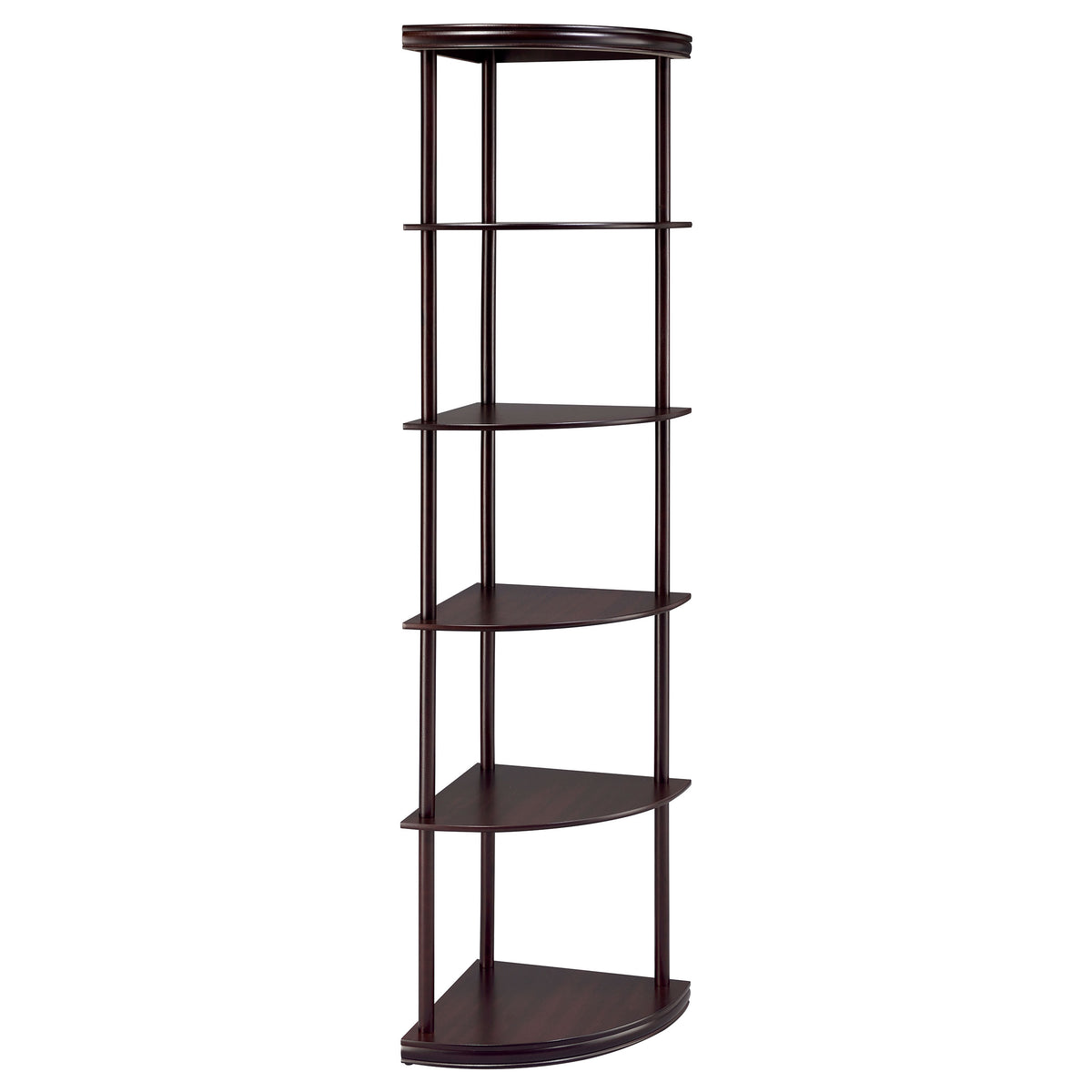 Orleans Furniture - Coaster - Bonwick 72-inch 5-shelf Corner Bookshelf Cappuccino - 800279