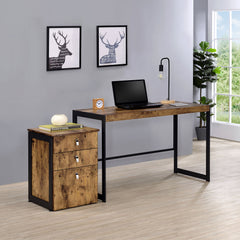 Orleans Furniture - Coaster - Estrella 2-piece Office Desk File Cabinet Set Rustic Nutmeg - 800655-S2
