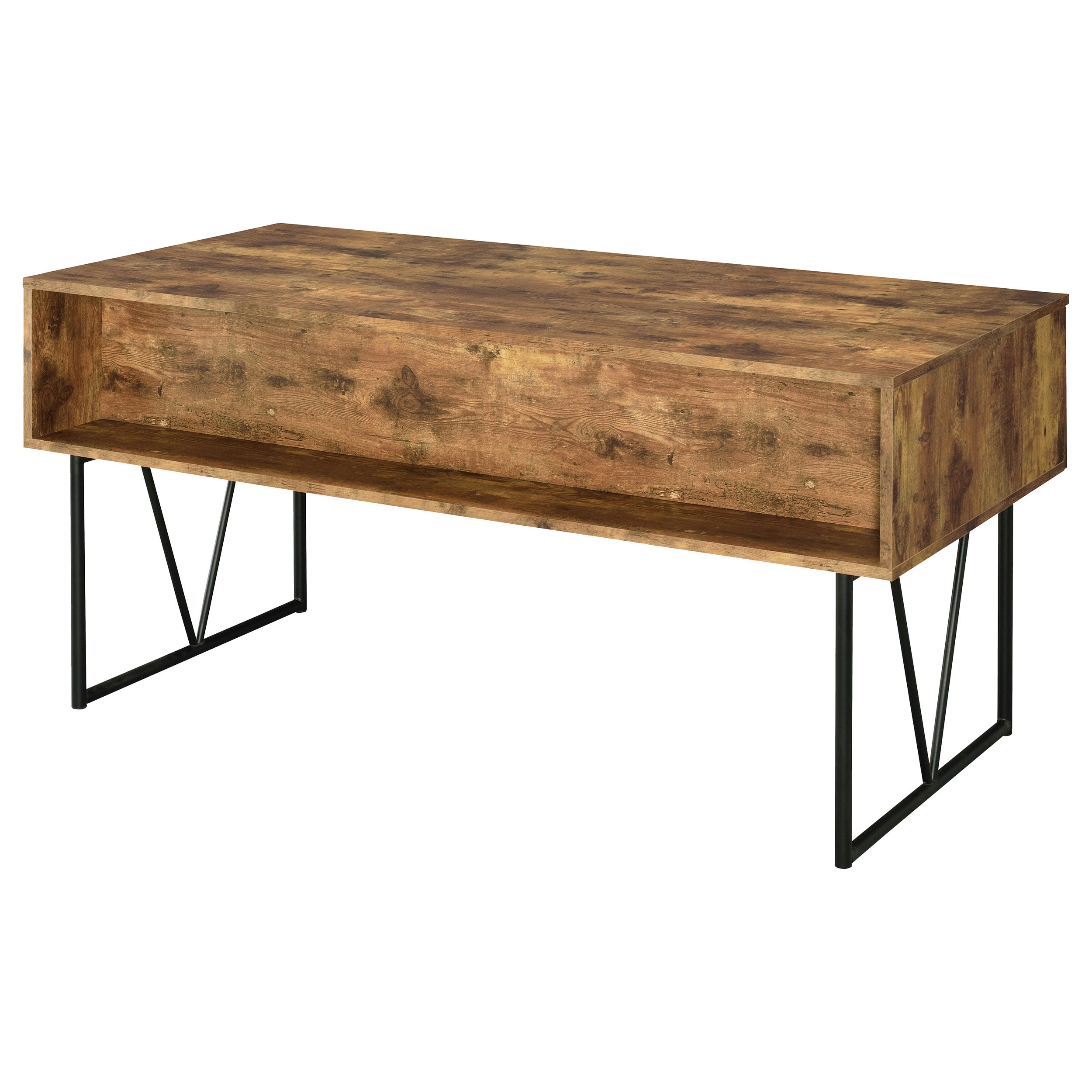 Analiese 63-inch 4-drawer Writing Desk Rustic Nutmeg