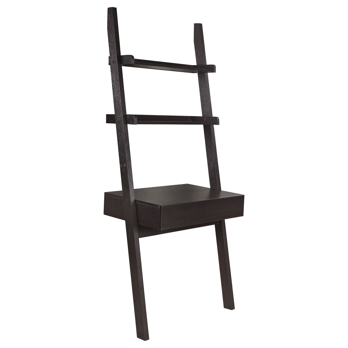 Orleans Furniture - Coaster - Colella 30-inch 1-drawer Ladder Desk with Shelf Cappuccino - 801373
