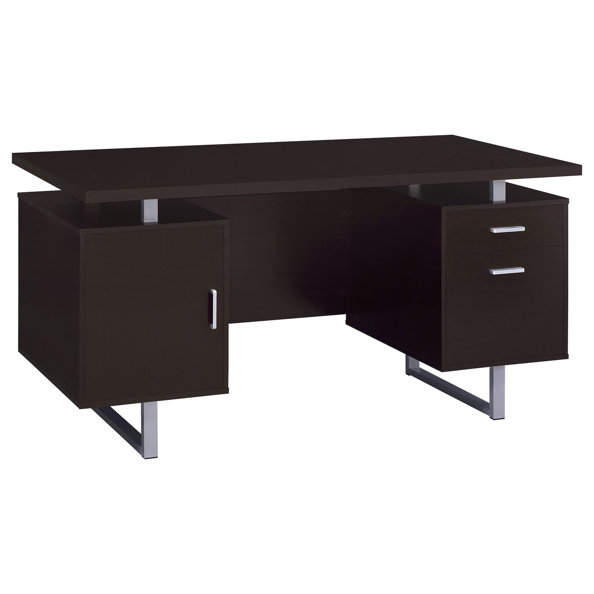 Orleans Furniture - Coaster - Lawtey 60-inch 2-drawer Office Computer Desk Cappuccino - 801521