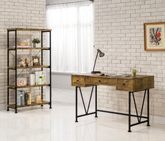 Orleans Furniture - Coaster - Analiese 2-piece Computer Desk Bookcase Set Rustic Nutmeg - 801541-S2