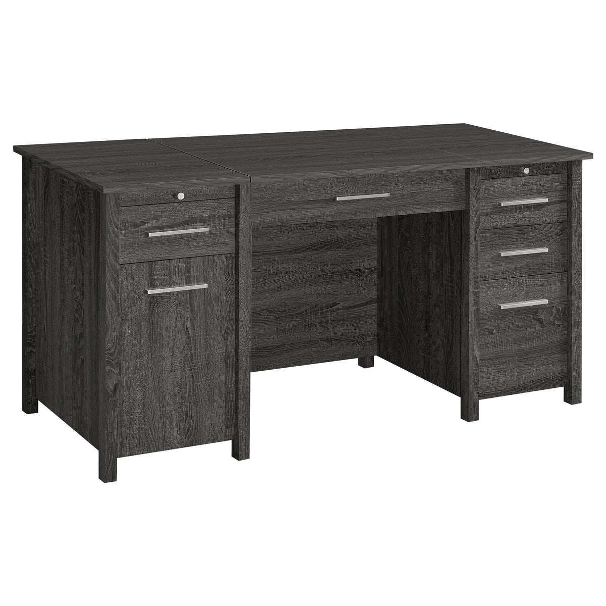 Orleans Furniture - Coaster - Dylan 60-inch 4-drawer Lift Top Office Desk Weathered Grey - 801576