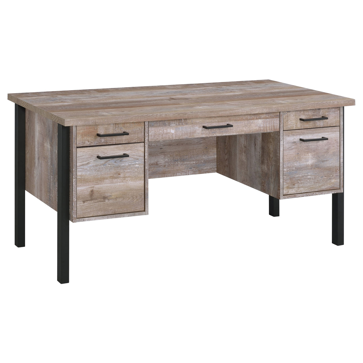 Orleans Furniture - Coaster - Samson 60-inch 4-drawer Office Computer Desk Weathered Oak - 801950