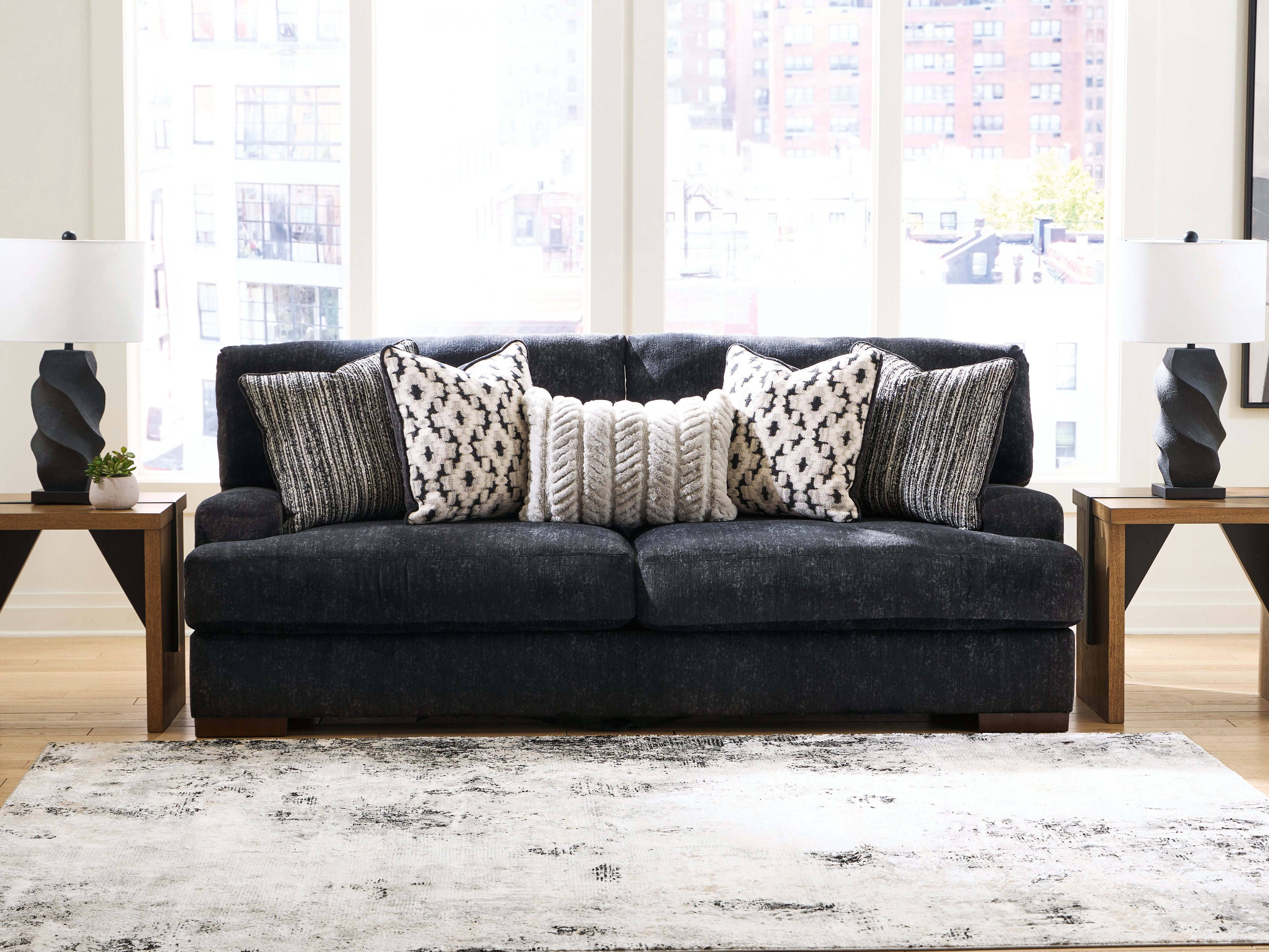 Orleans Furniture - Ashley Furniture - Whitmore Manor Living Room - Sofa / Black Pearl - 8040438