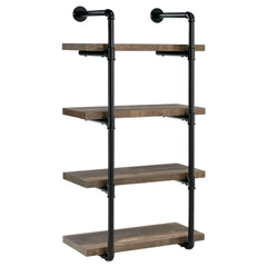 Orleans Furniture - Coaster - Elmcrest 24-inch 4-shelf Wall Bookshelf Rustic Oak - 804426