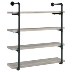 Orleans Furniture - Coaster - Elmcrest 39-inch 4-shelf Wall Bookshelf Grey Driftwood - 804427