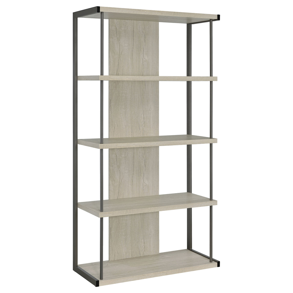 Orleans Furniture - Coaster - Loomis 72-inch 4-shelf Bookshelf Whitewashed Grey - 805884
