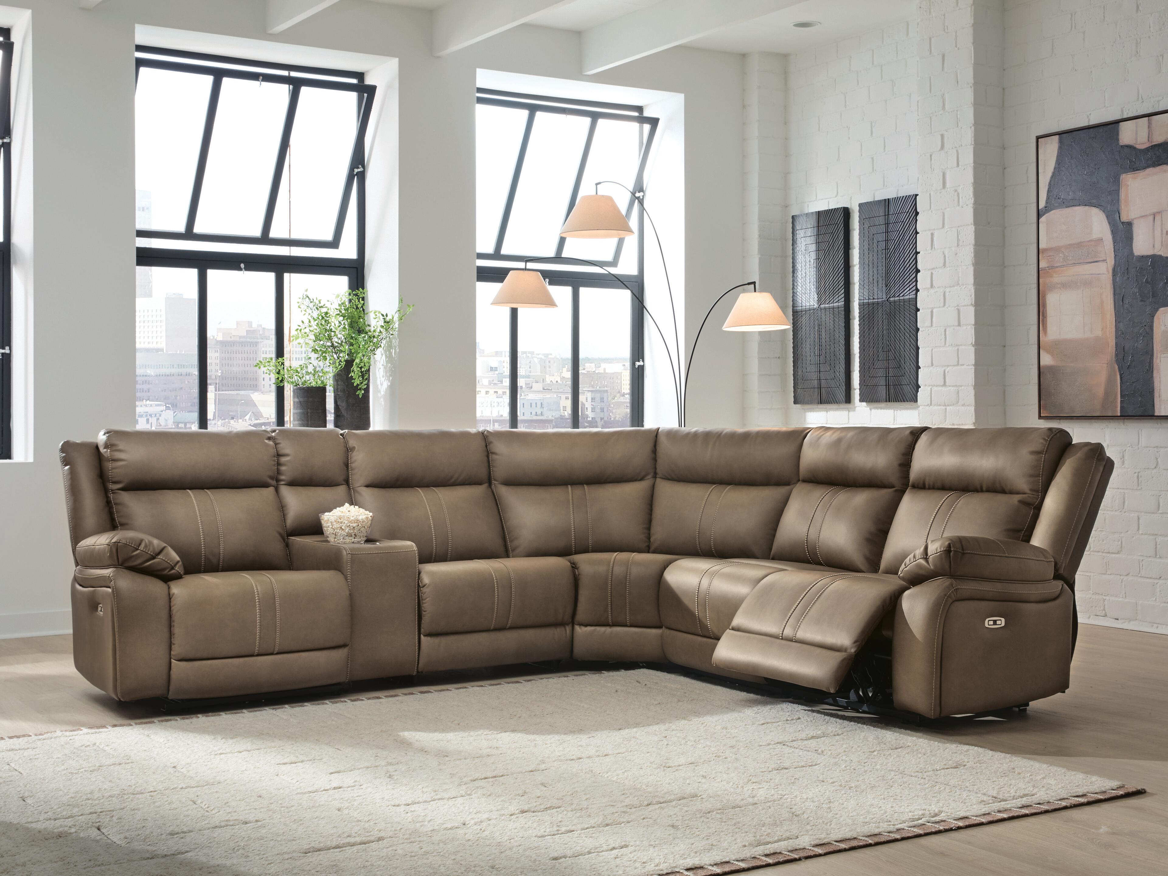 Orleans Furniture - Ashley Furniture - Max-Momentum Sectional - 6-Piece Power Reclining Sectional with Audio Console - PC82305S9