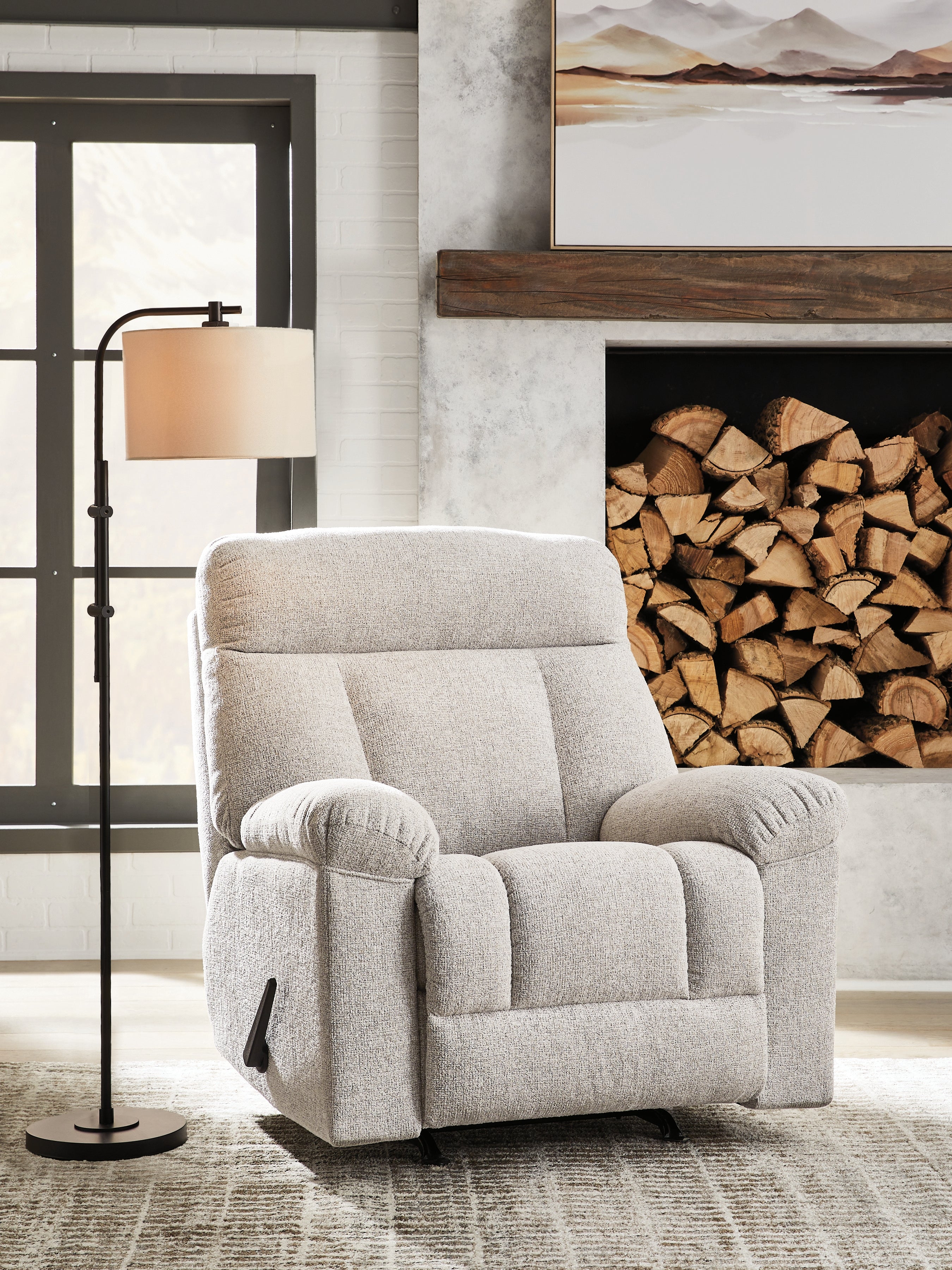 Orleans Furniture - Ashley Furniture - Hoyne Park Living Room - Rocker Recliner / Cobble Stone - PC8281525
