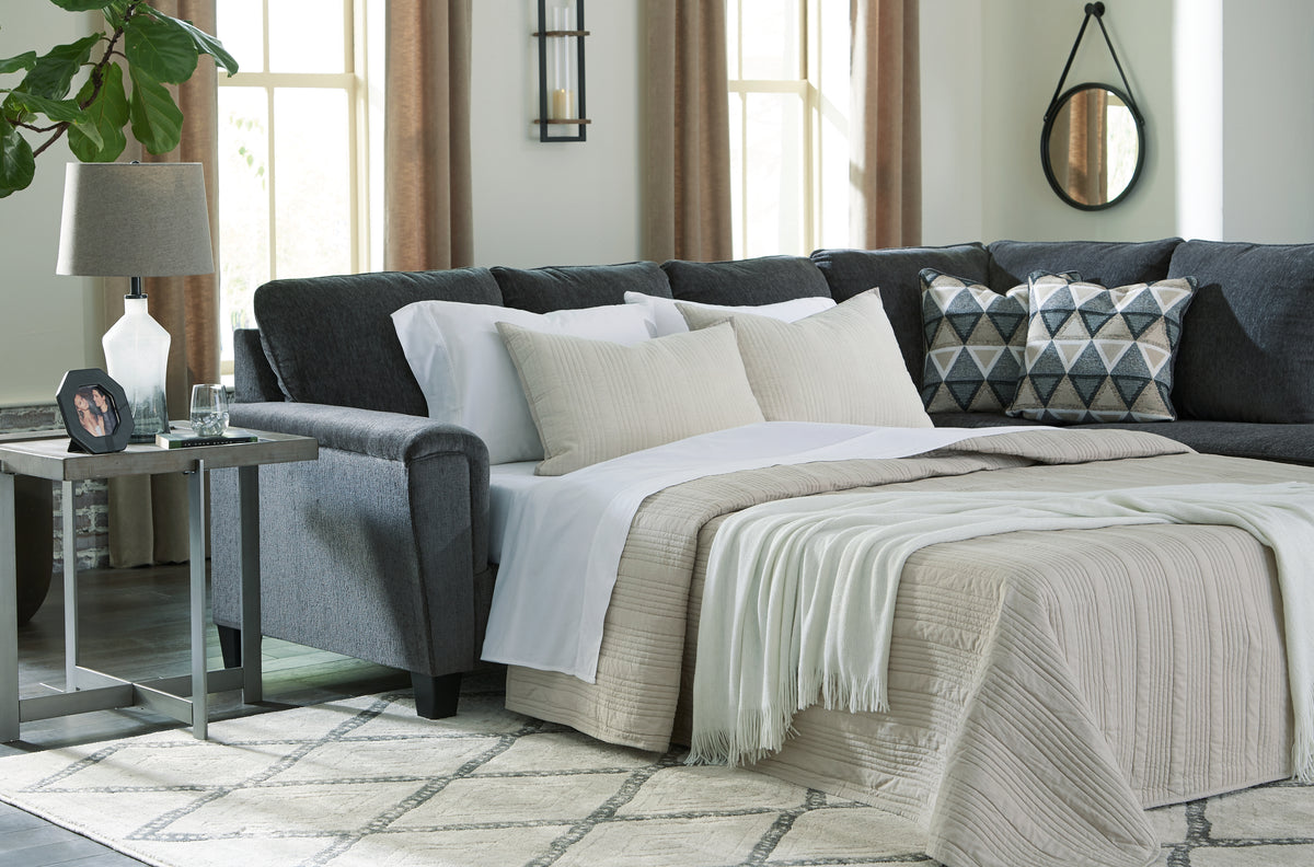 Orleans Furniture - Ashley Furniture - Abinger Sectional - LAF 2-Piece Sleeper Sectional with Chaise / Smoke - 83905S4