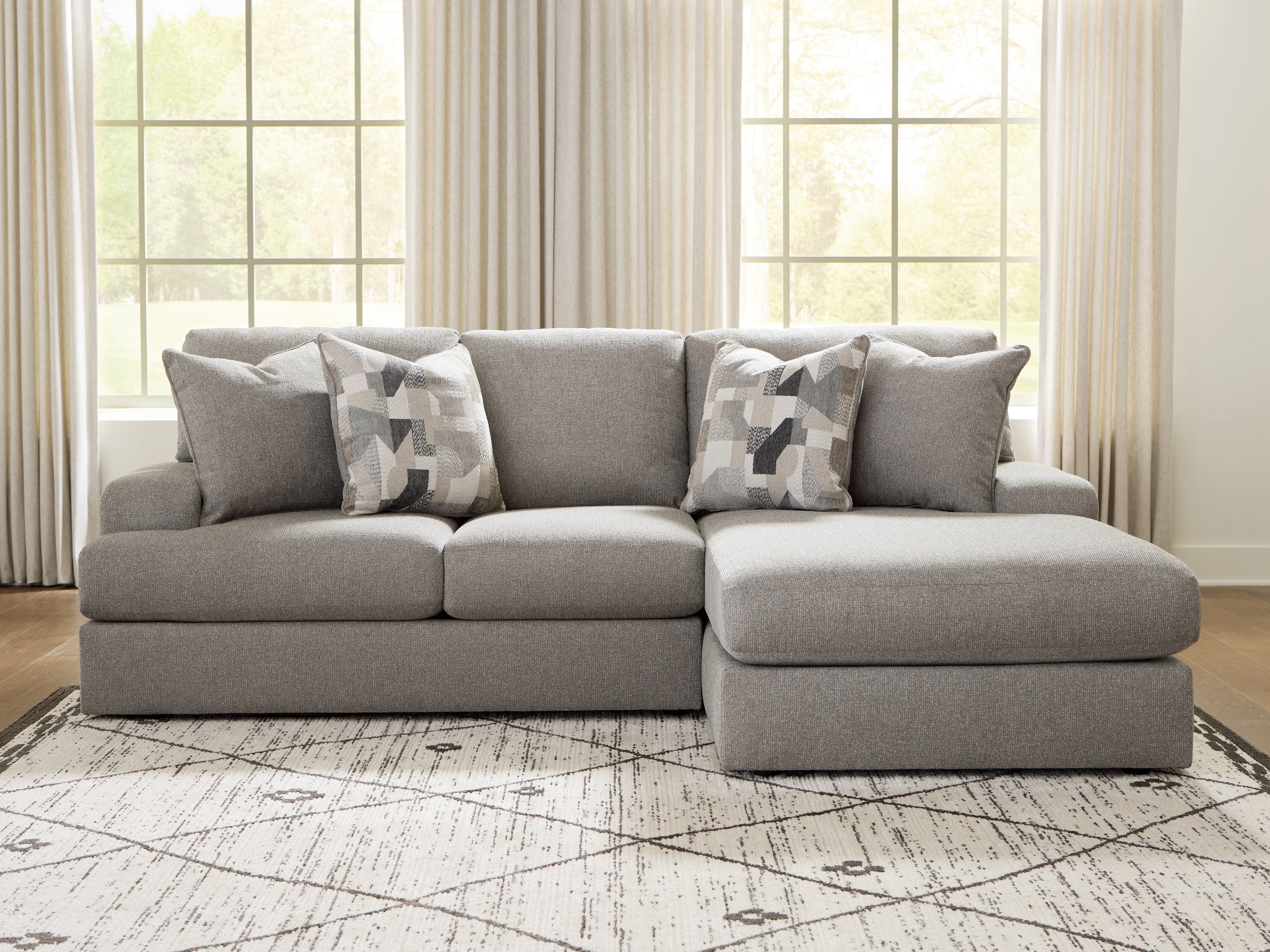 Orleans Furniture - Ashley Furniture - Lindon Sectional - 2-Piece Sectional with Chaise / Smoke - 84704S2