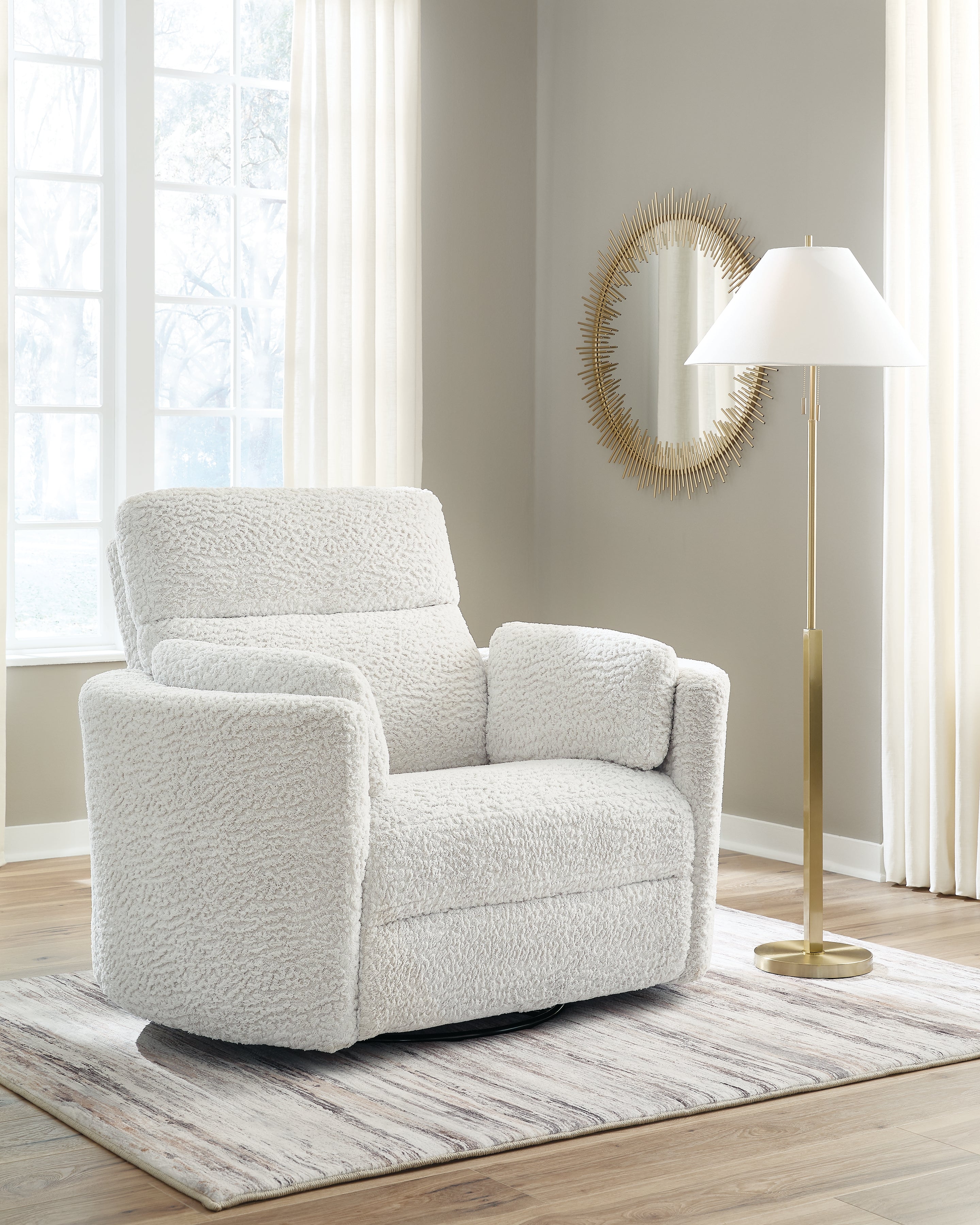 Orleans Furniture - Ashley Furniture - Gosaldo Living Room - Swivel Glider Power Recliner / Silver - PC8630395