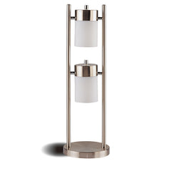 Orleans Furniture - Coaster - Munson 25-inch 2 Swivel Lights Bedside Table Lamp Silver - 900732