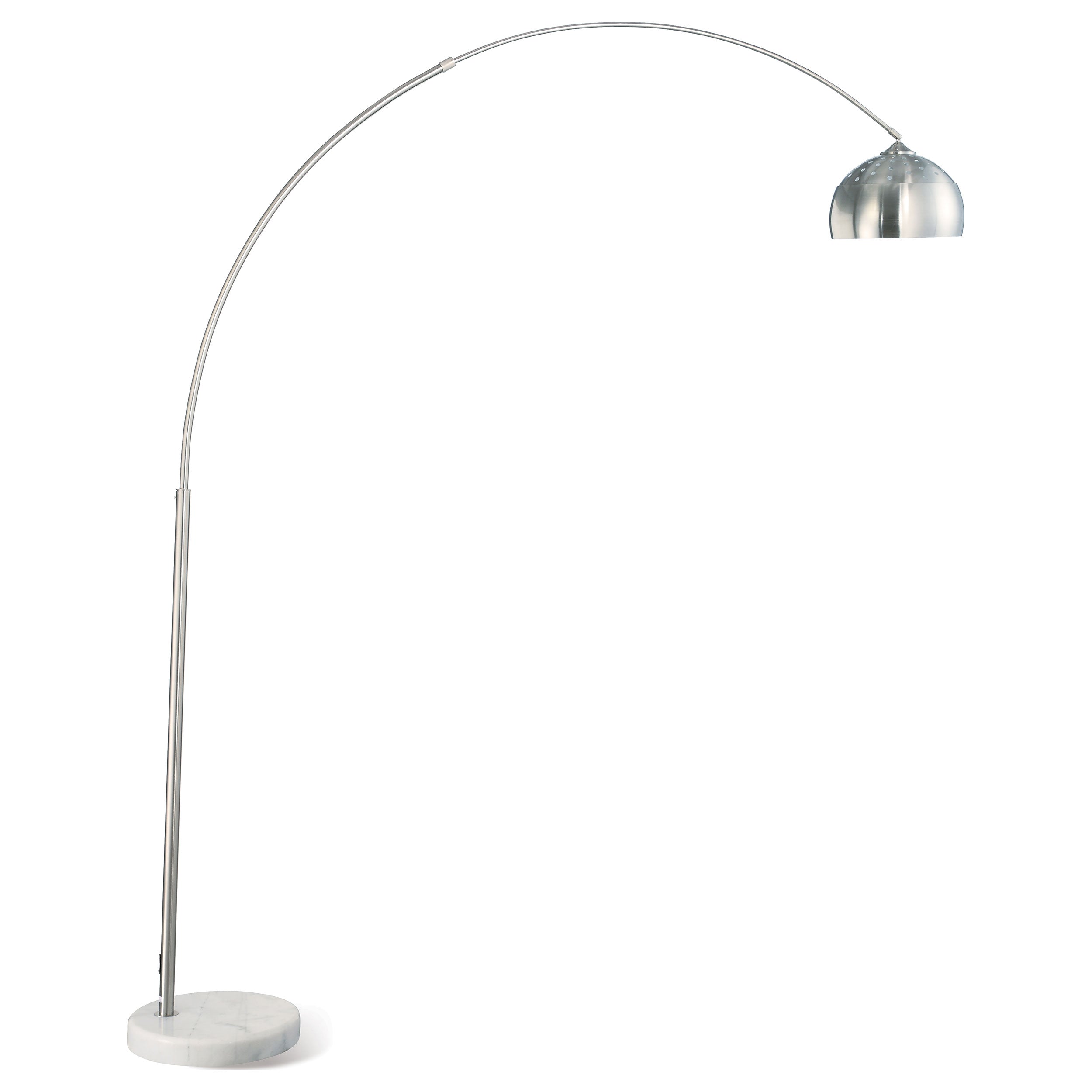 Orleans Furniture - Coaster - Krester 85-inch Dome Shade Metal Arc Floor Lamp Chrome - 901199