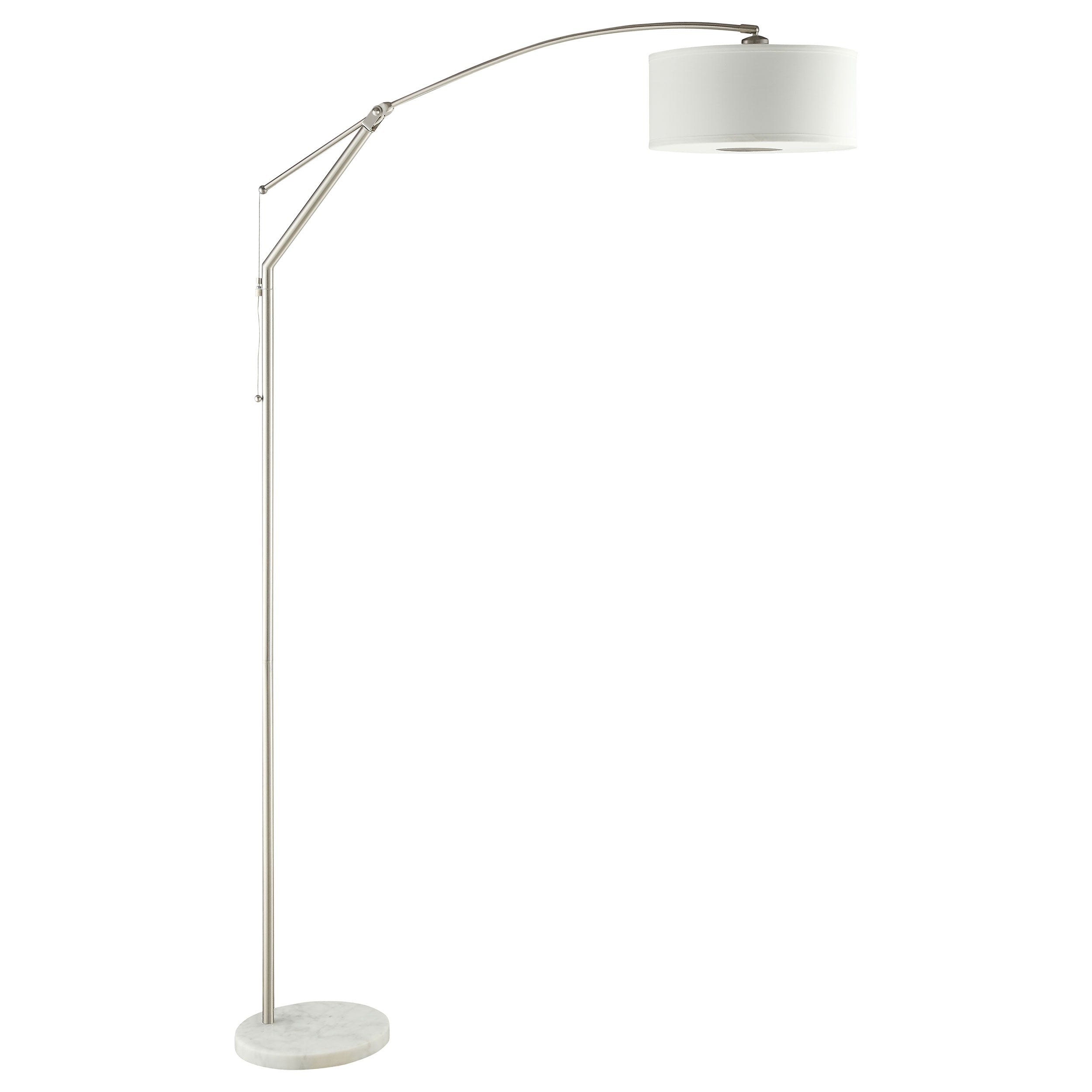 Orleans Furniture - Coaster - Moniz 81-inch Drum Shade Arc Adjustable Floor Lamp Chrome - 901490