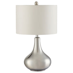 Orleans Furniture - Coaster - Junko 24-inch Drum Shade Urn Bedside Table Lamp Chrome - 901525