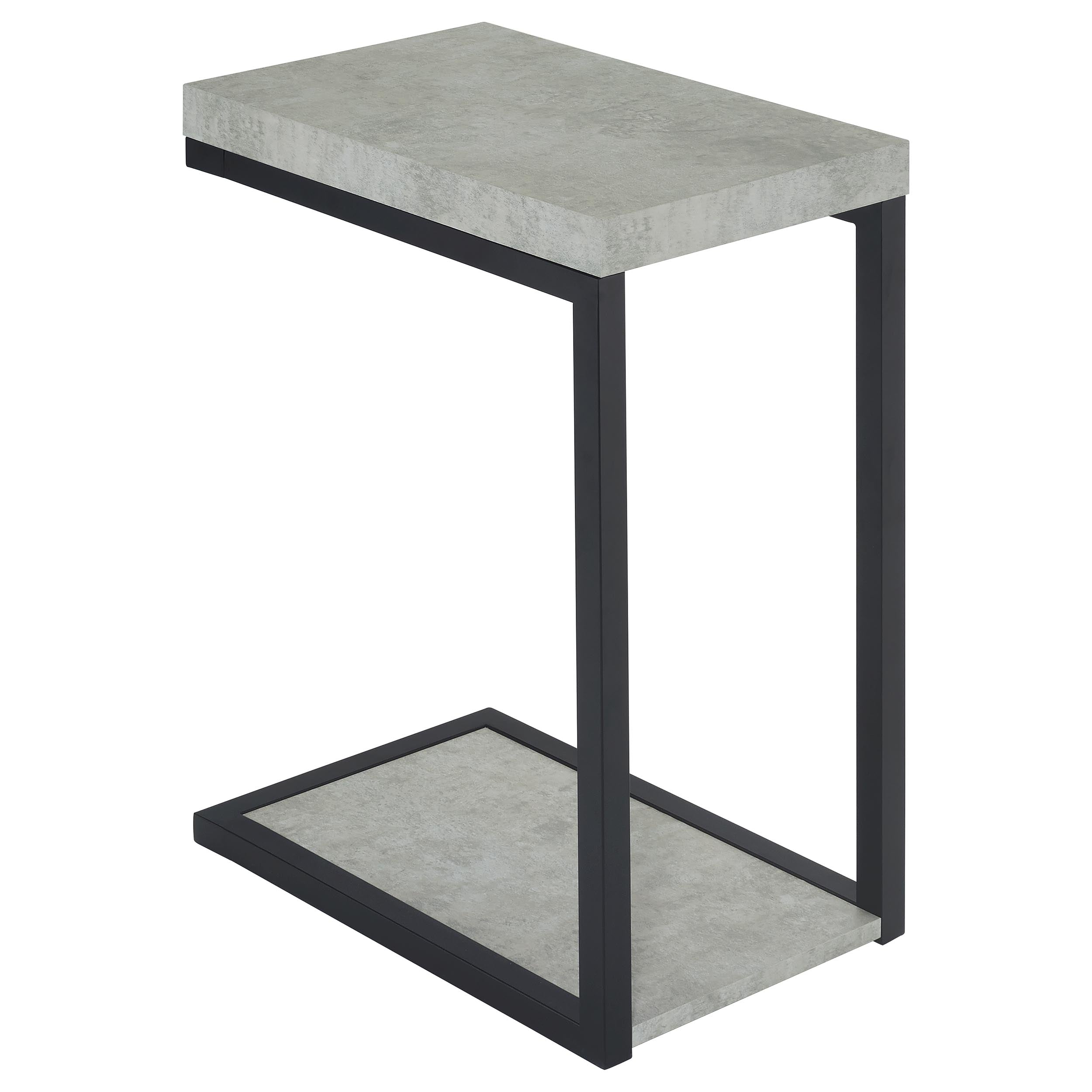 Orleans Furniture - Coaster - Beck Engineered Wood C-Shape Sofa Side Table Cement - 902933