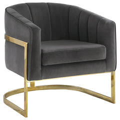 Orleans Furniture - Coaster - Alamor Upholstered Barrel Back Accent Chair Dark Grey - 903039