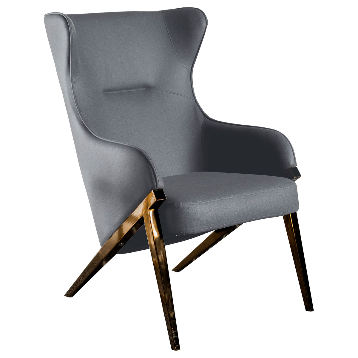 Orleans Furniture - Coaster - Walker Upholstered high Wingback Accent Chair Slate - 903053