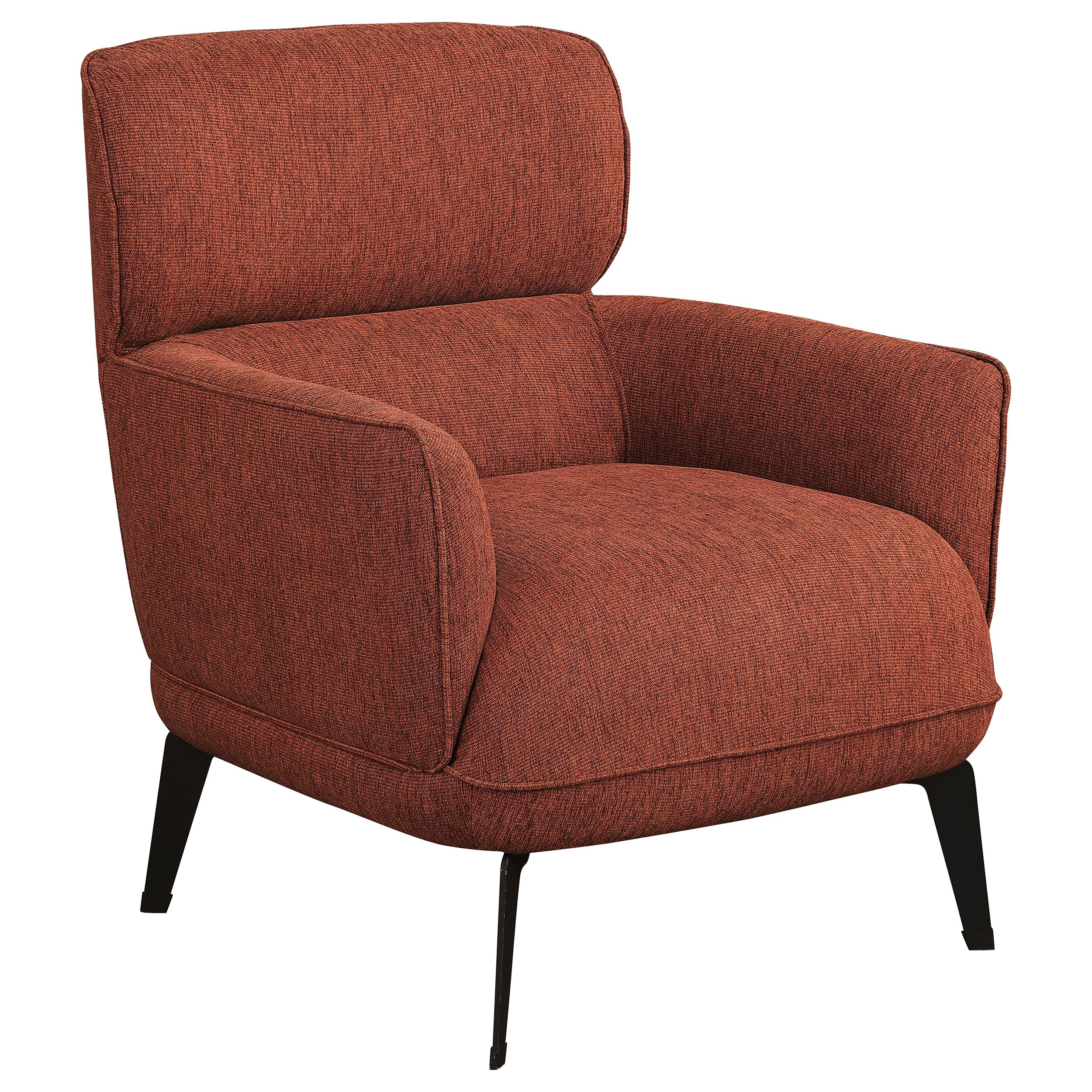 Orleans Furniture - Coaster - Andrea Upholstered Crecent Arm Accent Chair Orange - 903081