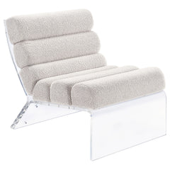 Orleans Furniture - Coaster - Serreta Boucle Upholstered Armless Acrylic Chair Ivory - 903161