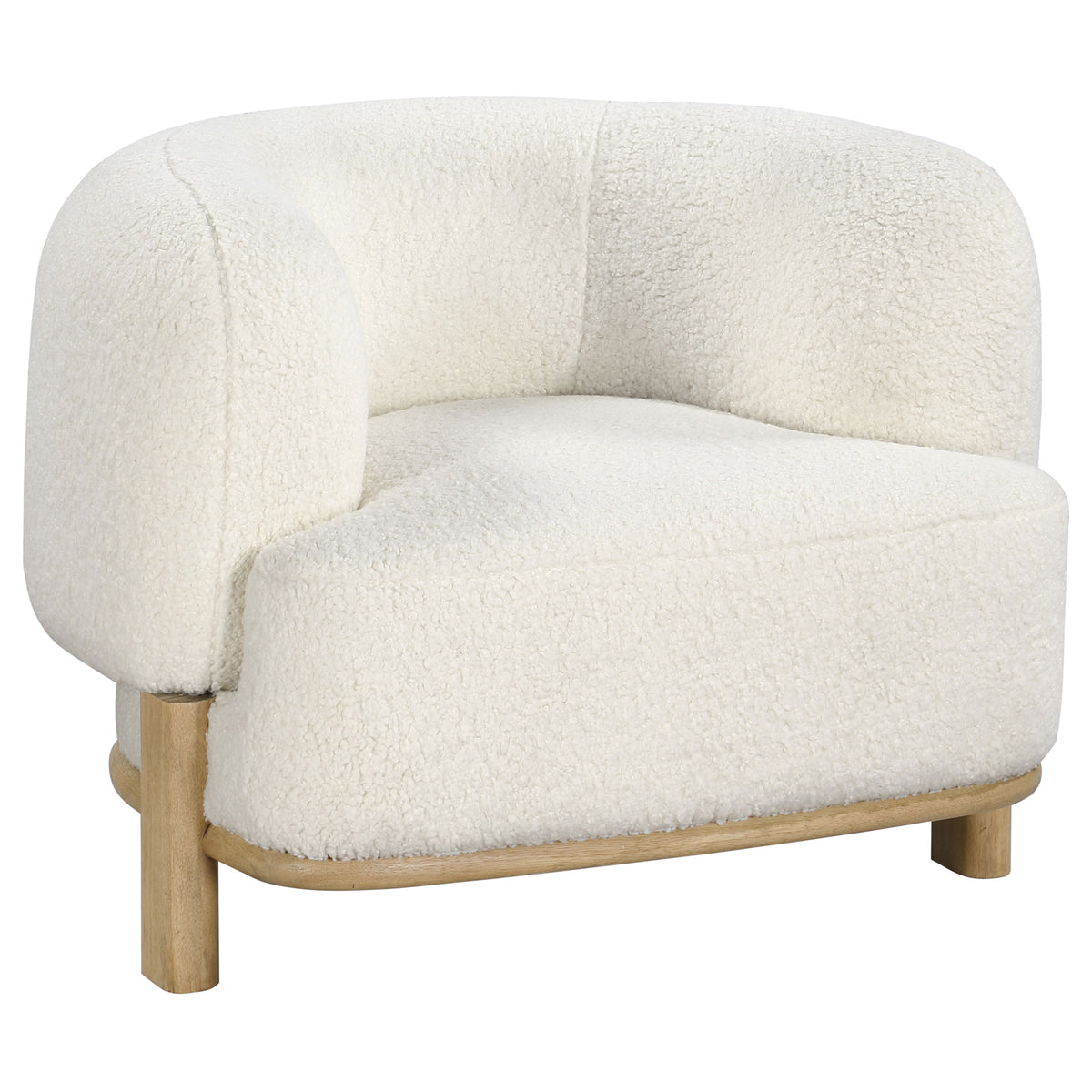 Orleans Furniture - Coaster - Lawler Upholstered Barrel Back Accent Chair Ivory - 903169