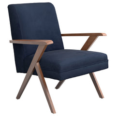 Orleans Furniture - Coaster - Cheryl Upholstered Wood Arm Accent Chair Dark Blue - 905415