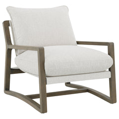 Orleans Furniture - Coaster - Geneva Boucle Upholstered Wood Arm Accent Chair Sand - 907509