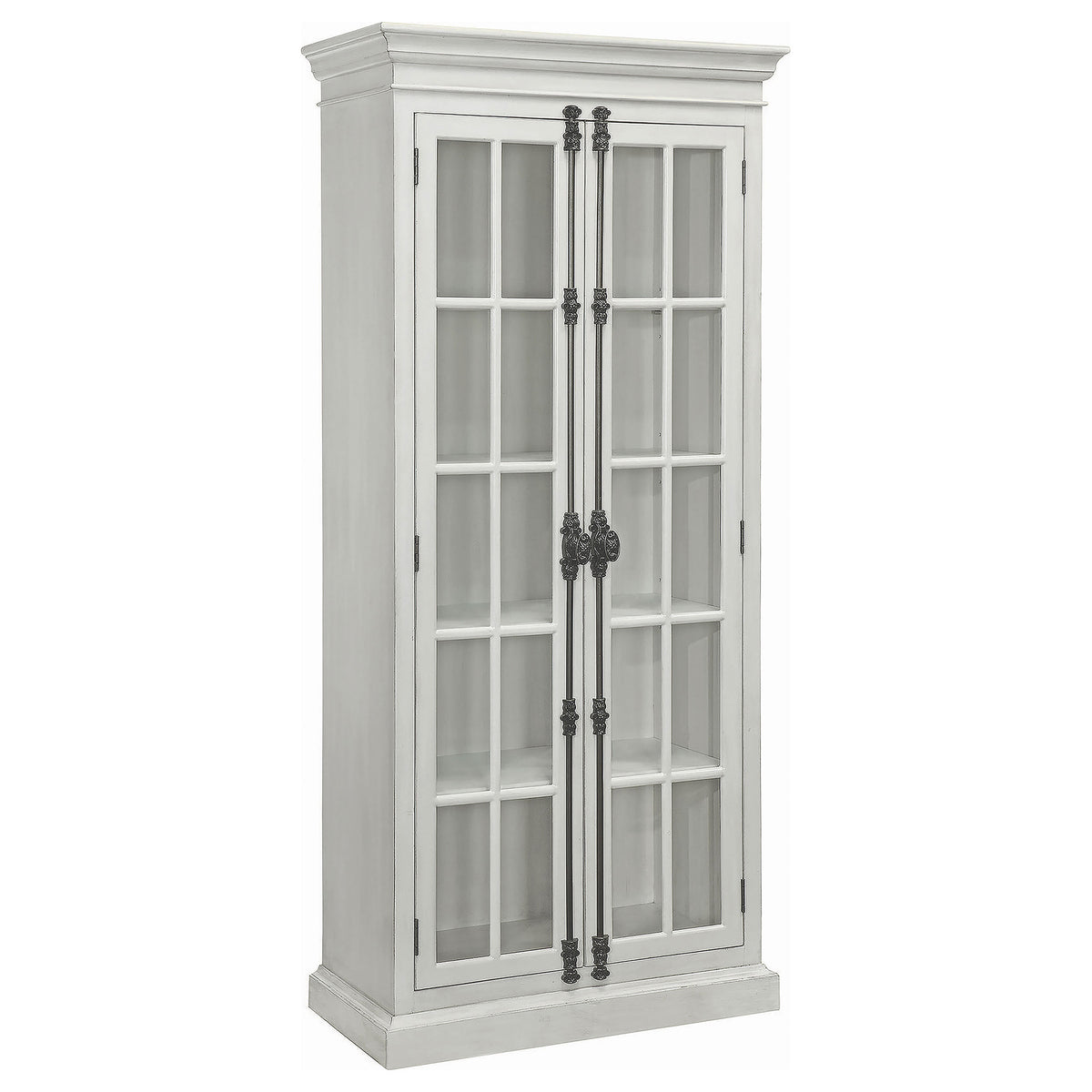 Orleans Furniture - Coaster - Toni 2-door Wood Tall Storage Cabinet Distressed White - 910187