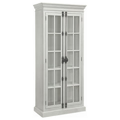 Orleans Furniture - Coaster - Toni 2-door Wood Tall Storage Cabinet Distressed White - 910187