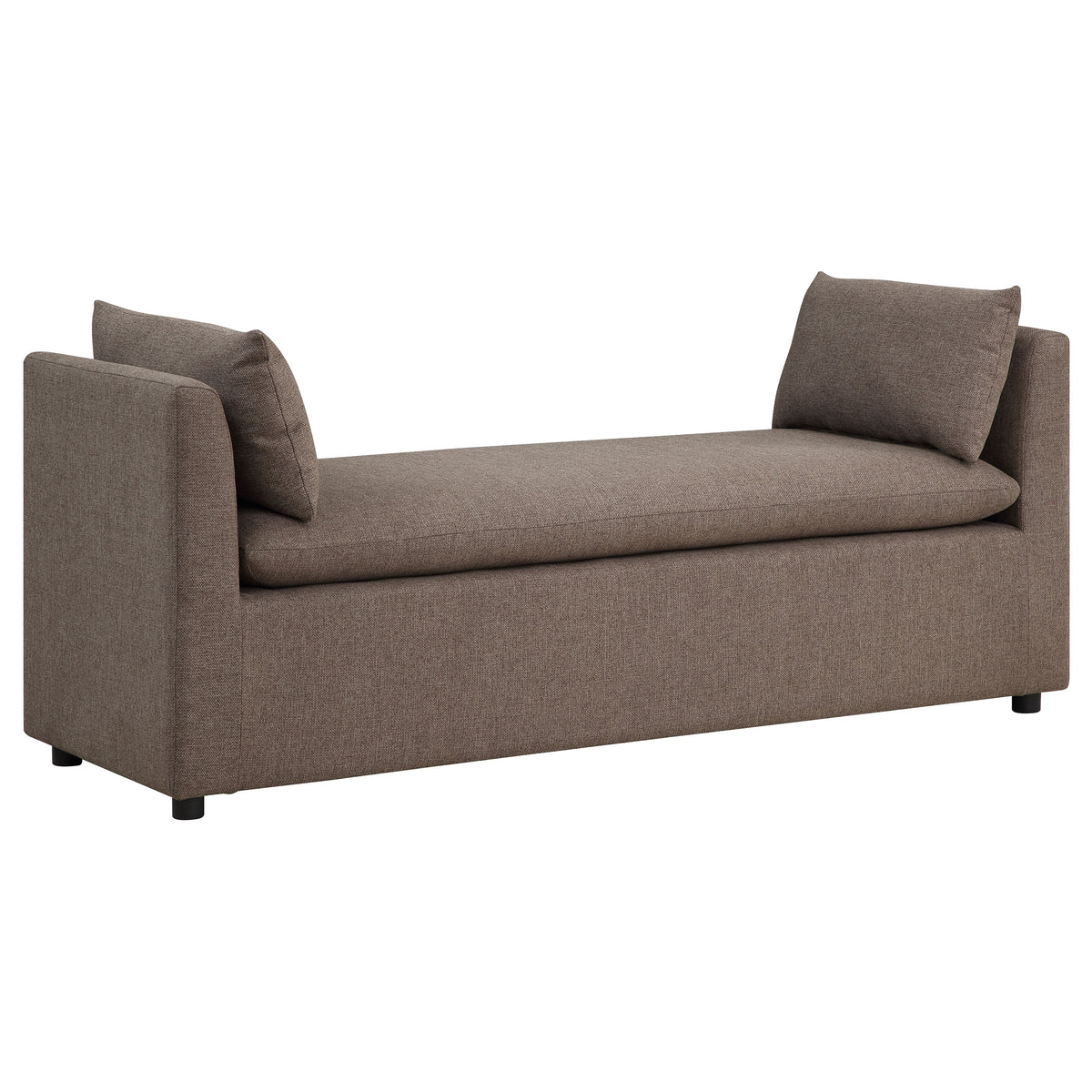 Orleans Furniture - Coaster - Robin Upholstered Accent Bench with Armrests Brown - 910280