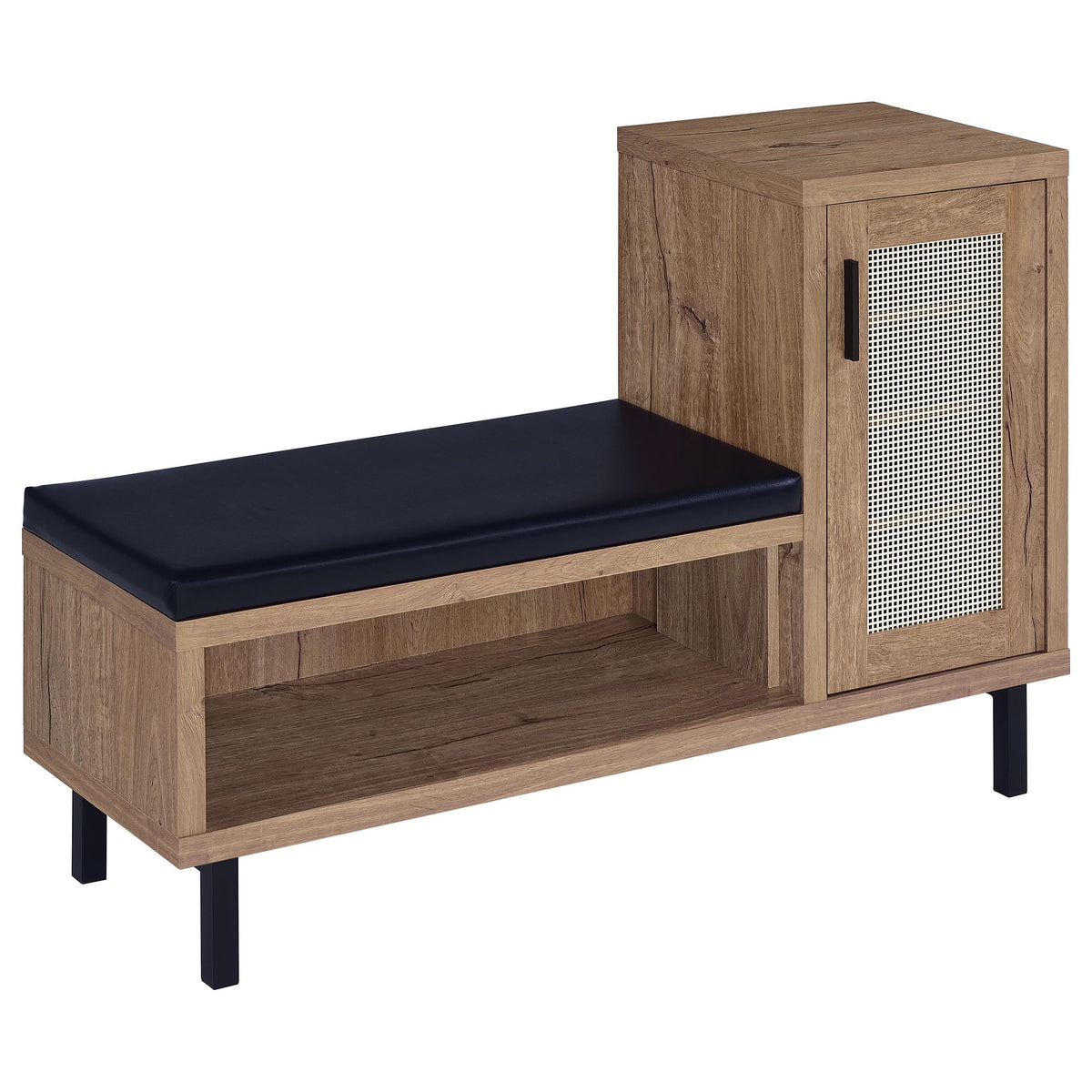 Orleans Furniture - Coaster - Teller 1-door Entryway Shoe Storage Bench Natural Oak - 910311