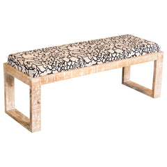 Orleans Furniture - Coaster - Aiden Fabric Upholstered Accent Bench Distressed White - 914138