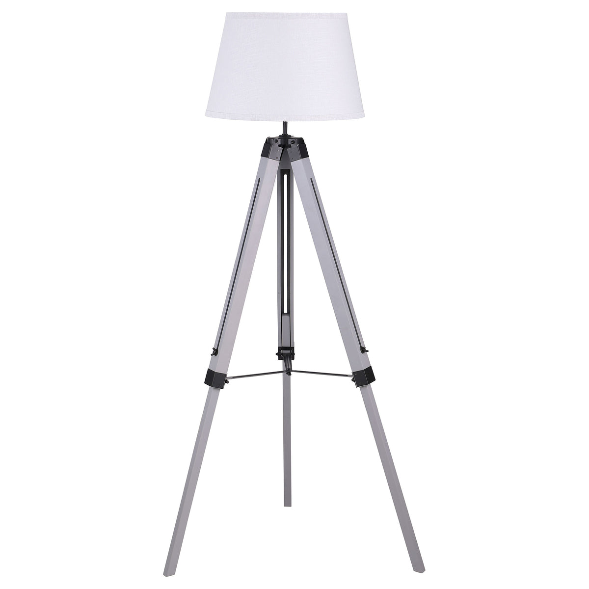 Orleans Furniture - Coaster - Dayton 56-inch Empire Shade Metal Tripod Floor Lamp Grey - 920212