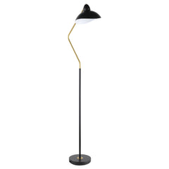Orleans Furniture - Coaster - Lucien 69-inch Dome Shade Metal Task Floor Lamp Black - 920223