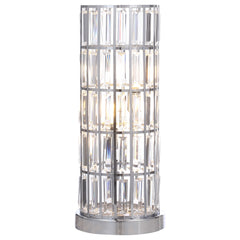 Orleans Furniture - Coaster - Wanda 20-inch Crystal Shade Bedside Table Lamp Silver - 920235