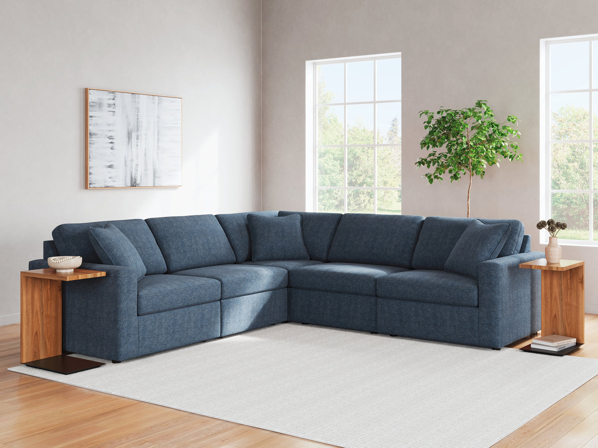 Orleans Furniture - Ashley Furniture - Modmax Sectional - RAF 7-Piece Sectional with Audio Console / Ink - 92121S75