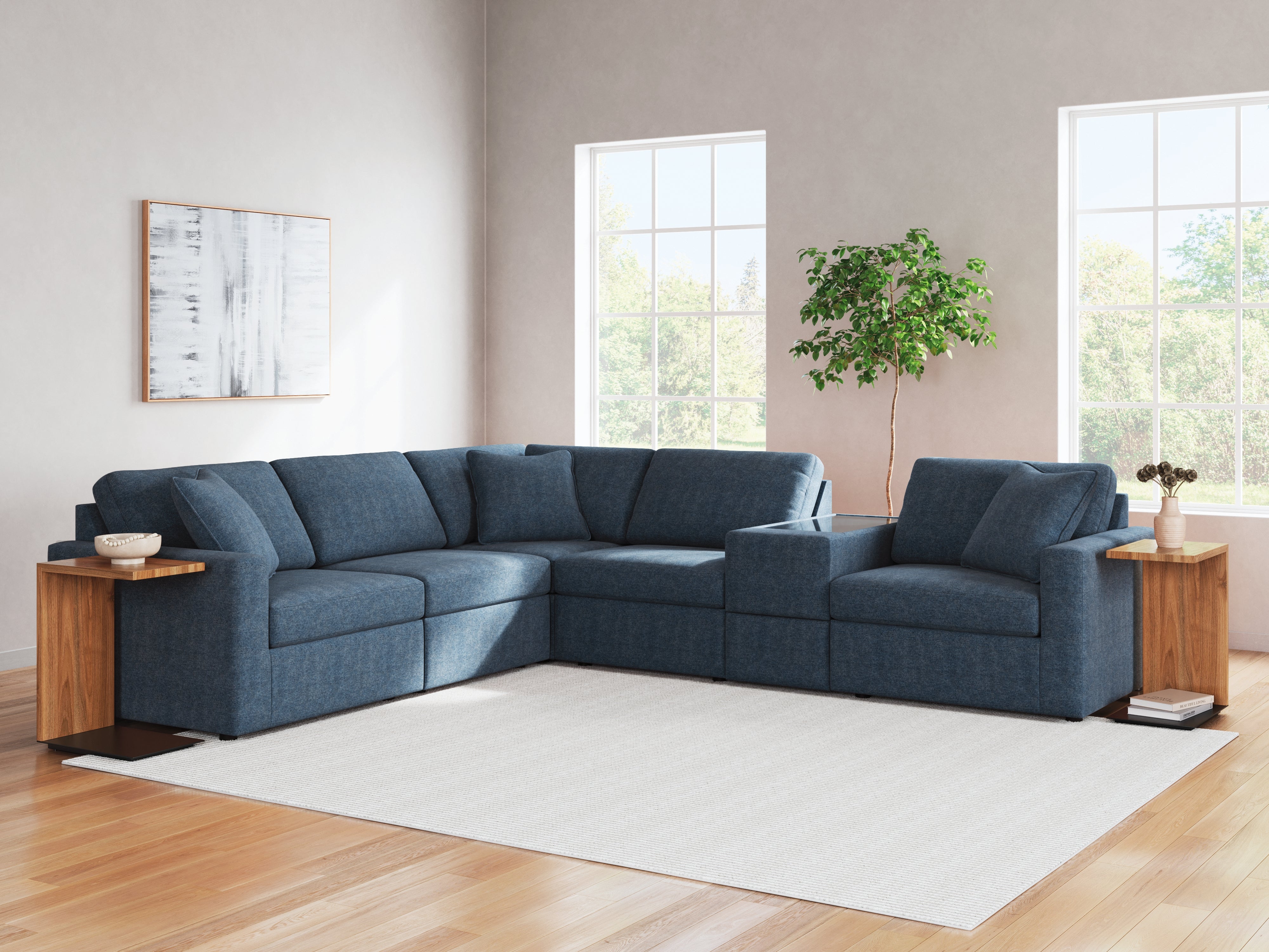 Orleans Furniture - Ashley Furniture - Modmax Sectional - RAF 6-Piece Sectional / Ink - 92101S7