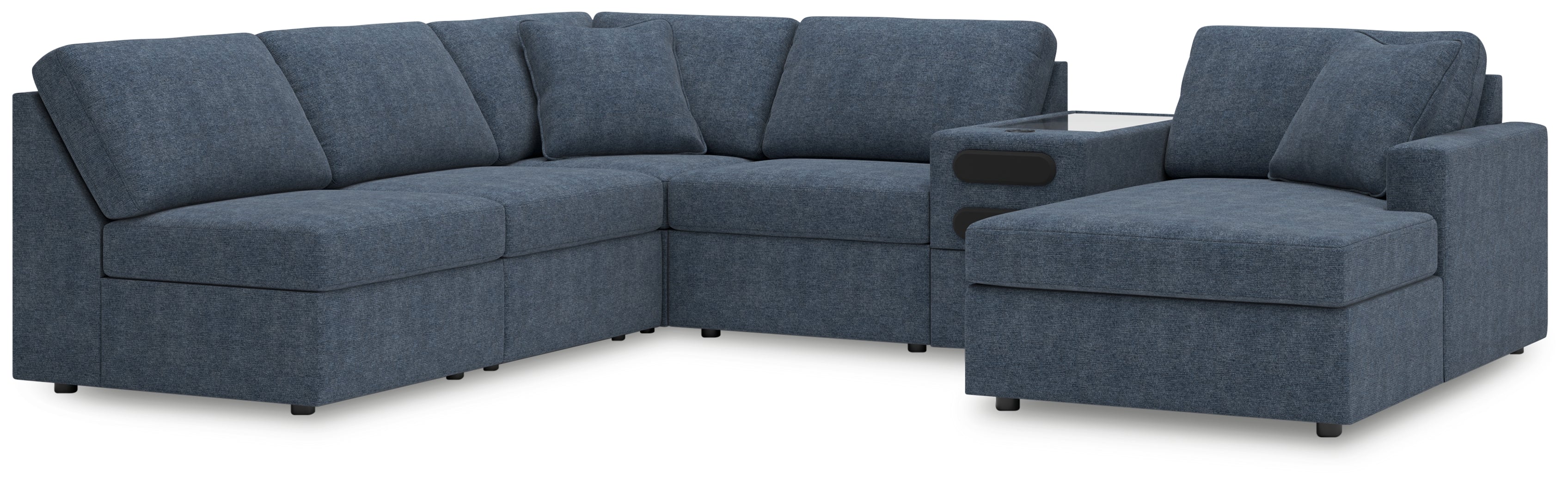 Orleans Furniture - Ashley Furniture - Modmax Sectional - 6-Piece Sectional with Chaise and Audio Console / Ink - 92121S25
