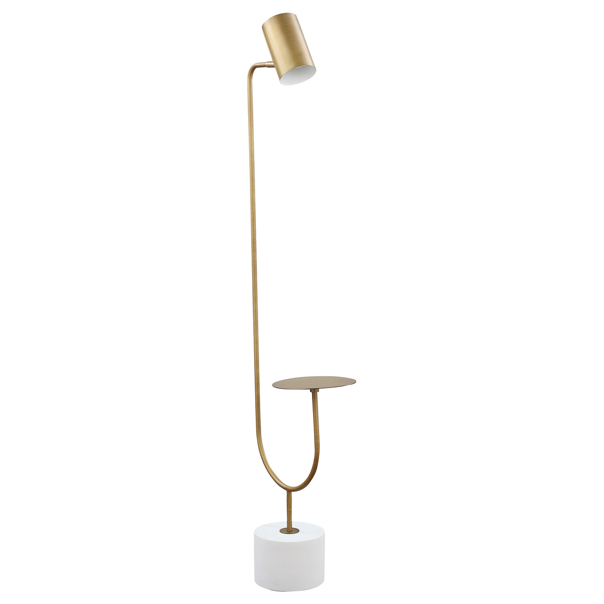 Orleans Furniture - Coaster - Jodie 55-inch Adjustable Floor Lamp Side Table Antique Brass - 923309