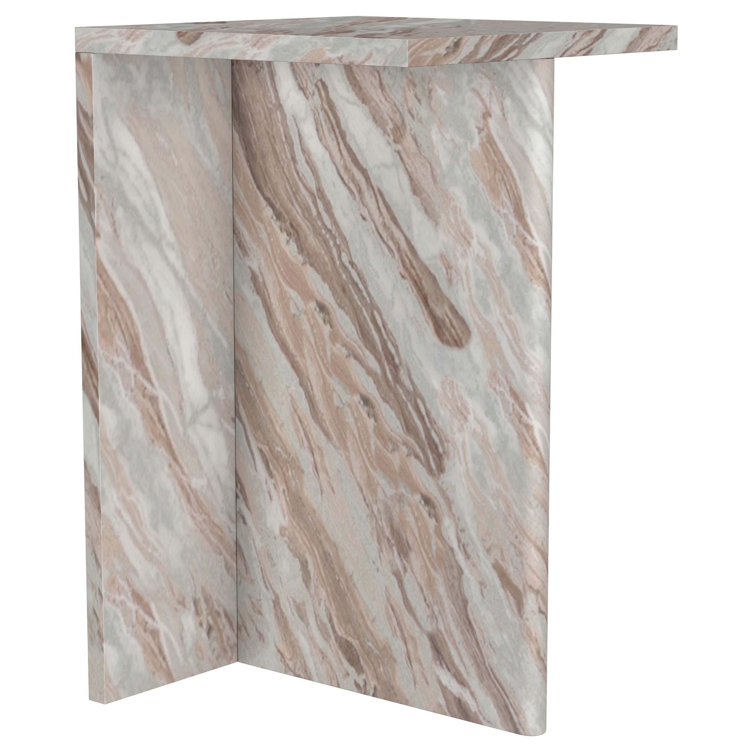 Orleans Furniture - Coaster - Bowdoin Genuine Marble Accent Side Table Grey - 930053