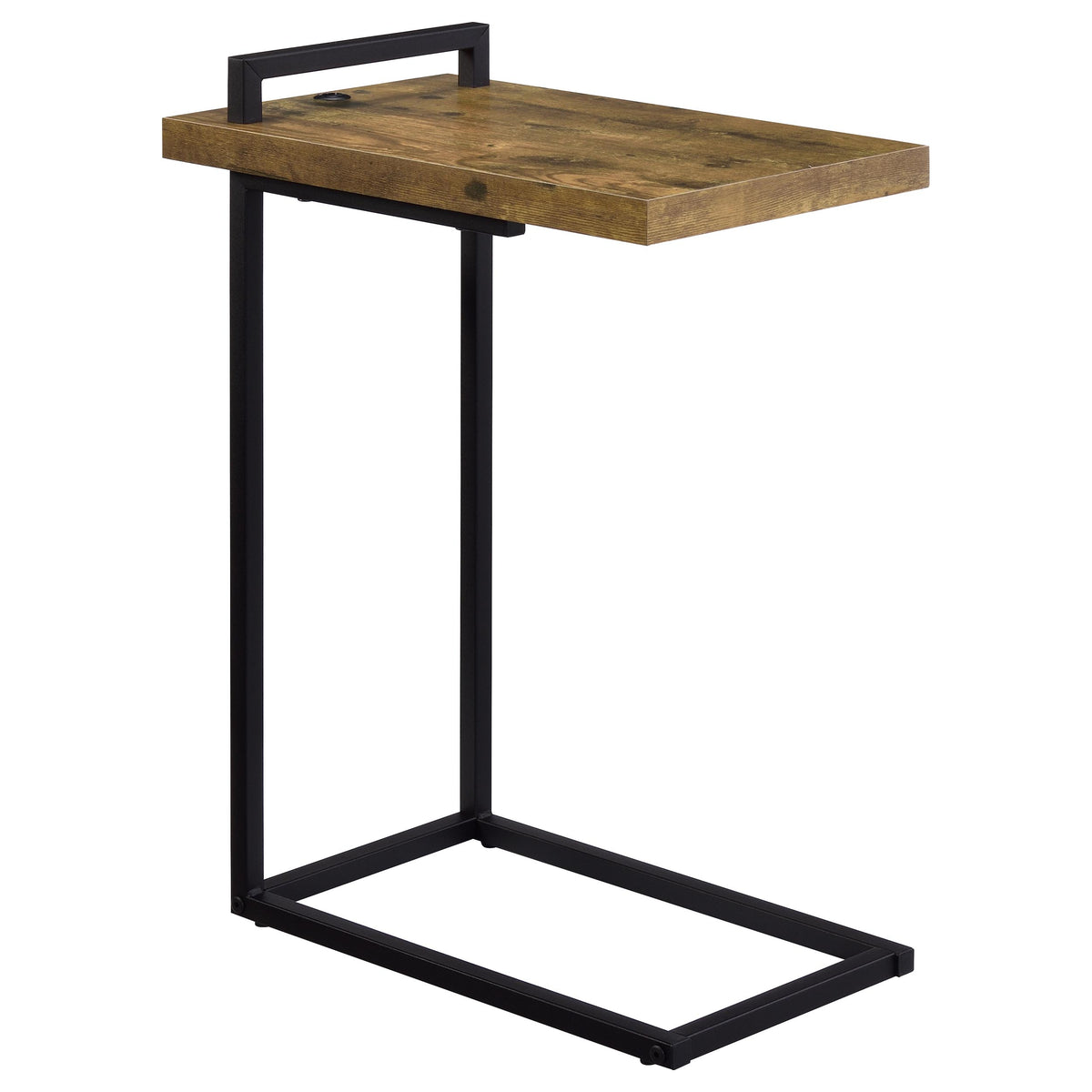 Orleans Furniture - Coaster - Maxwell C-shaped Side Table USB Charging Rustic Nutmeg - 931124