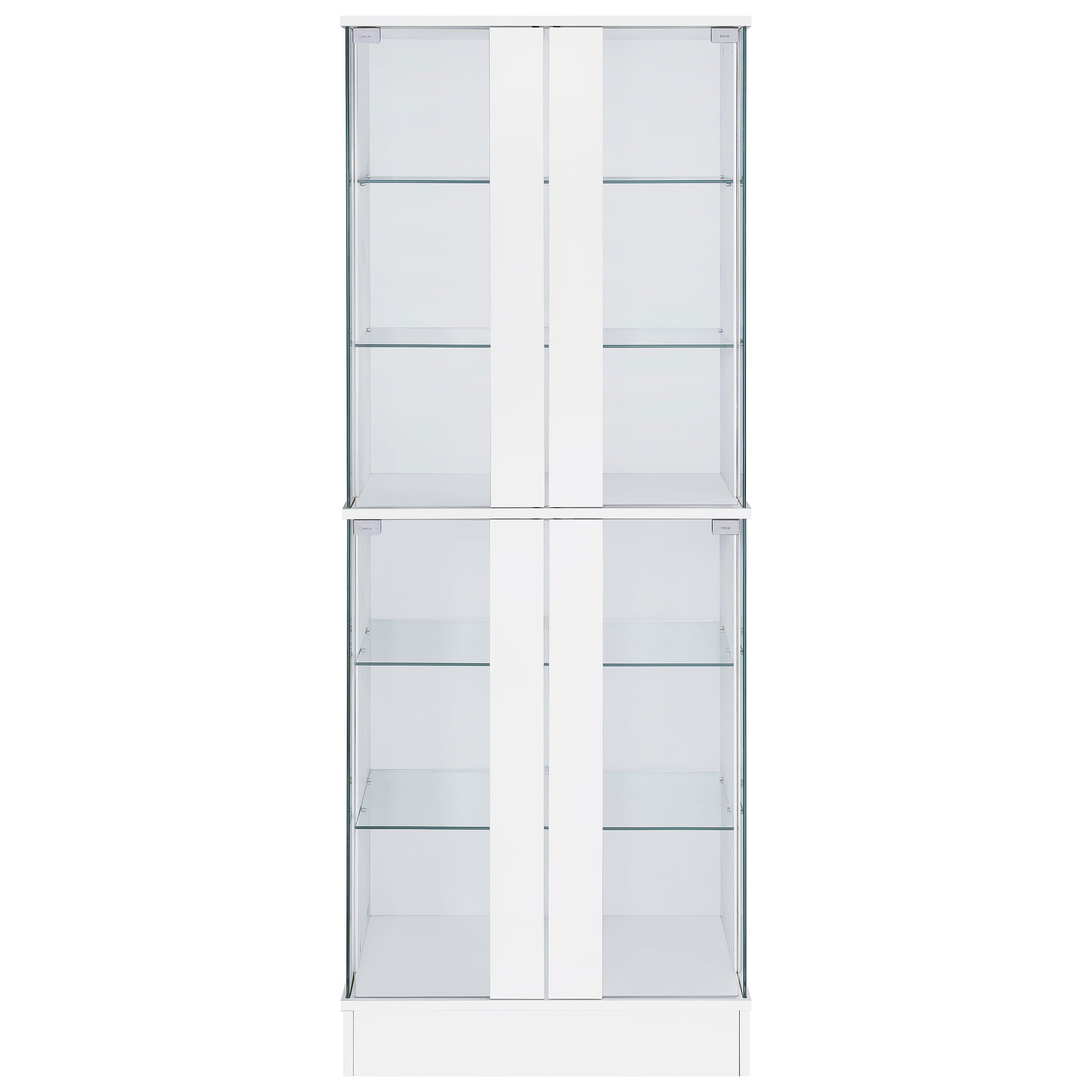 Cabra 4-door LED Curio Display Cabinet White High Gloss