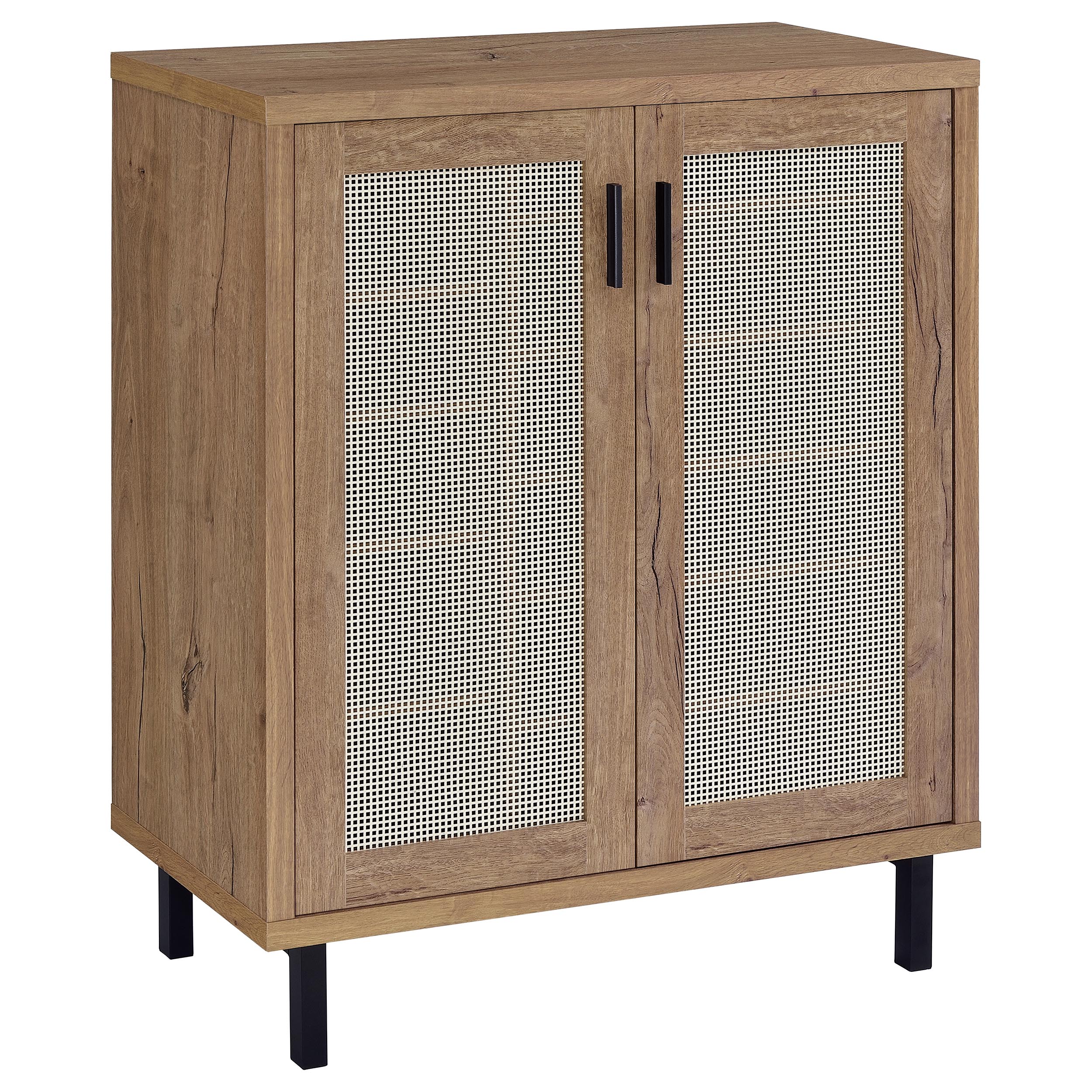 Orleans Furniture - Coaster - Teller 2-door Shoe Storage Cabinet Natural Oak - 950421