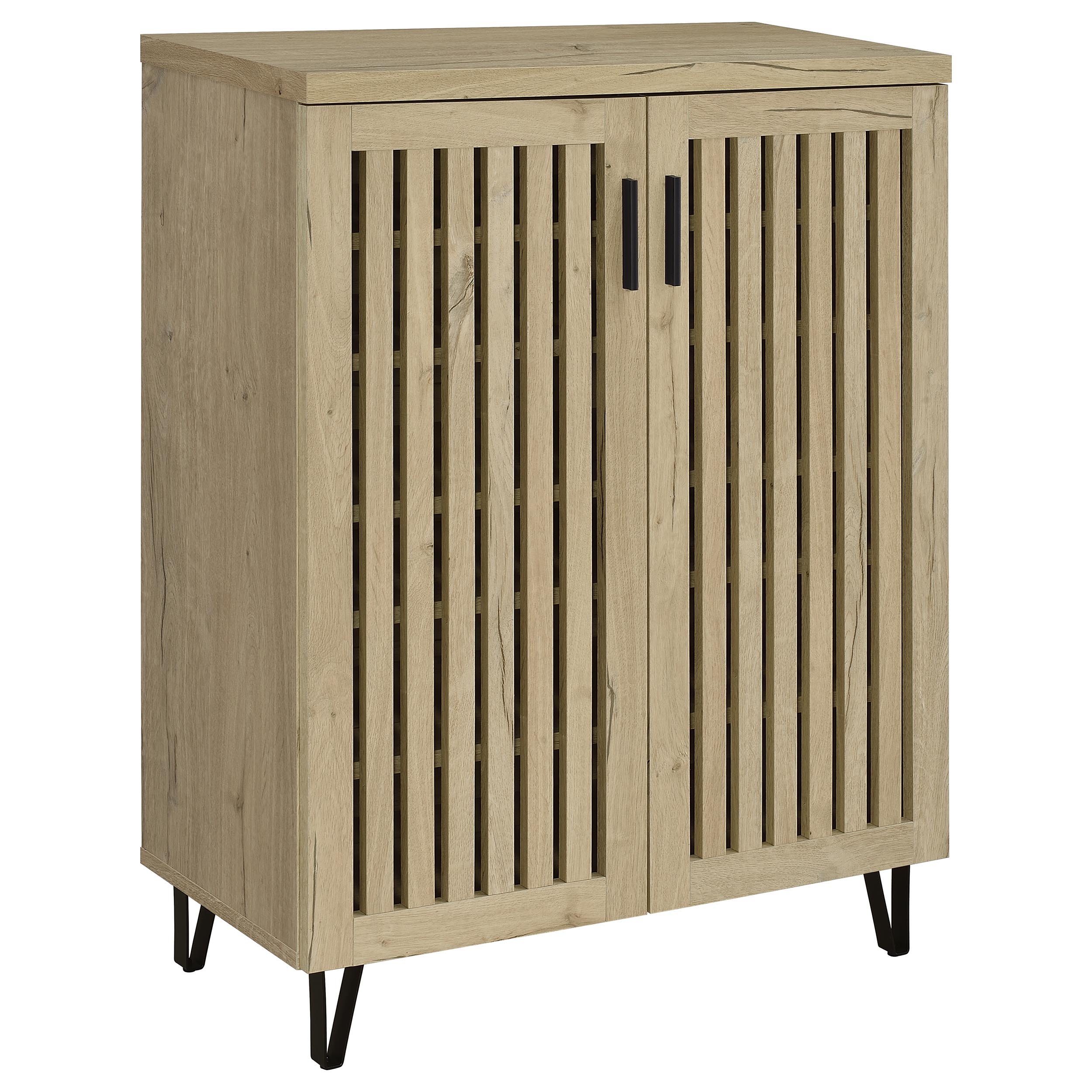 Orleans Furniture - Coaster - Brixton 2-door Entryway Shoe Storage Cabinets White Oak - 950424