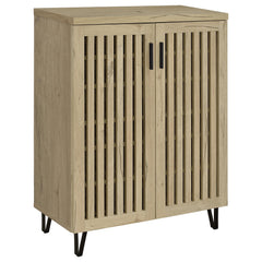 Orleans Furniture - Coaster - Brixton 2-door Entryway Shoe Storage Cabinets White Oak - 950424