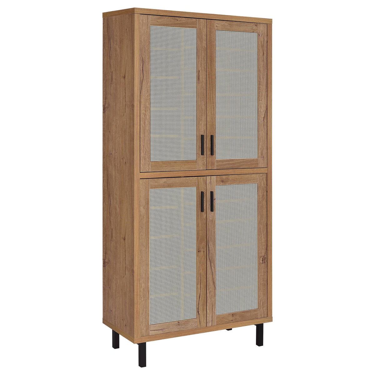 Orleans Furniture - Coaster - Teller 80-inch 4-door Tall Shoe Storage Cabinet Natural Oak - 950440