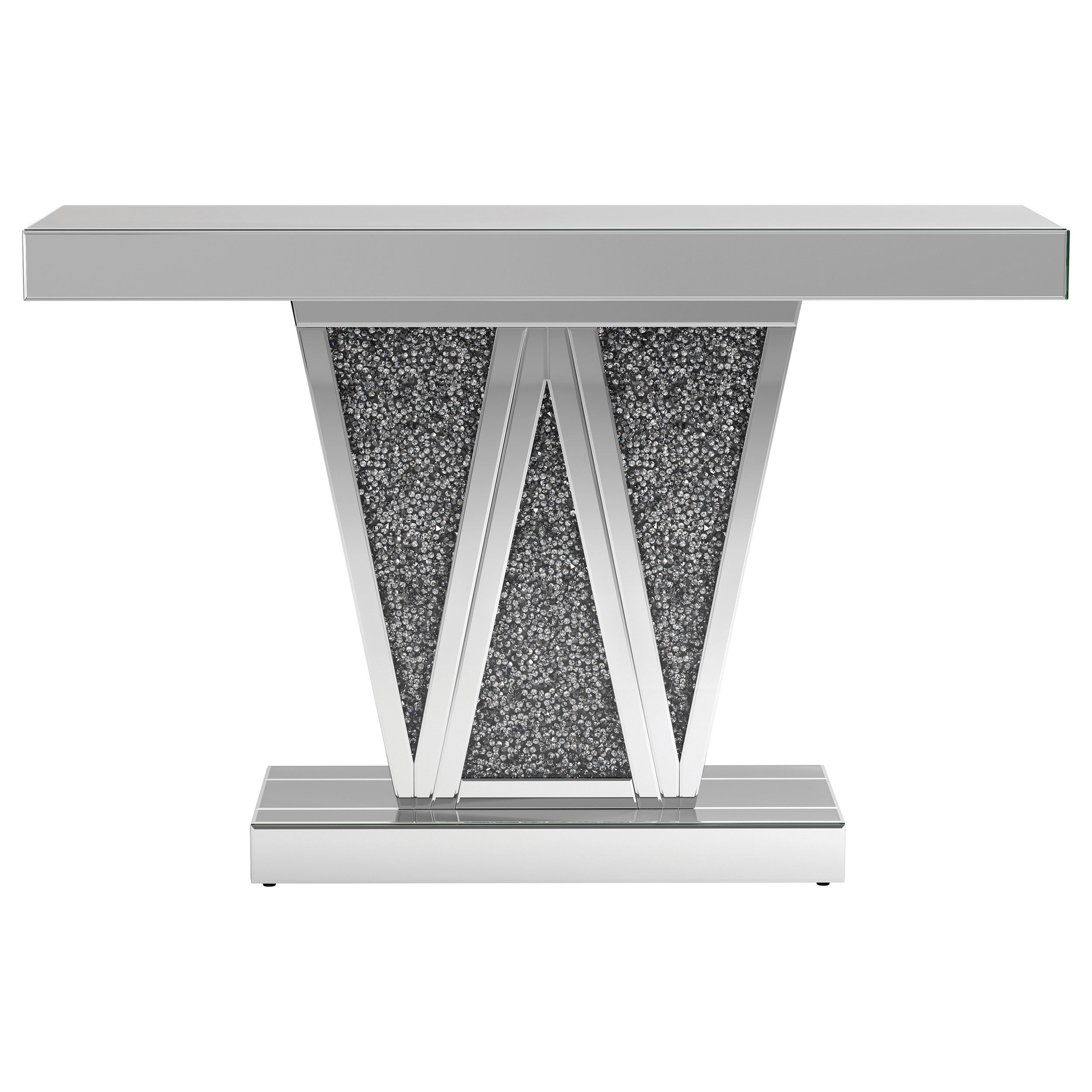 Orleans Furniture - Coaster - Crocus Rectangular Mirrored Entryway Console Table Silver - 951786